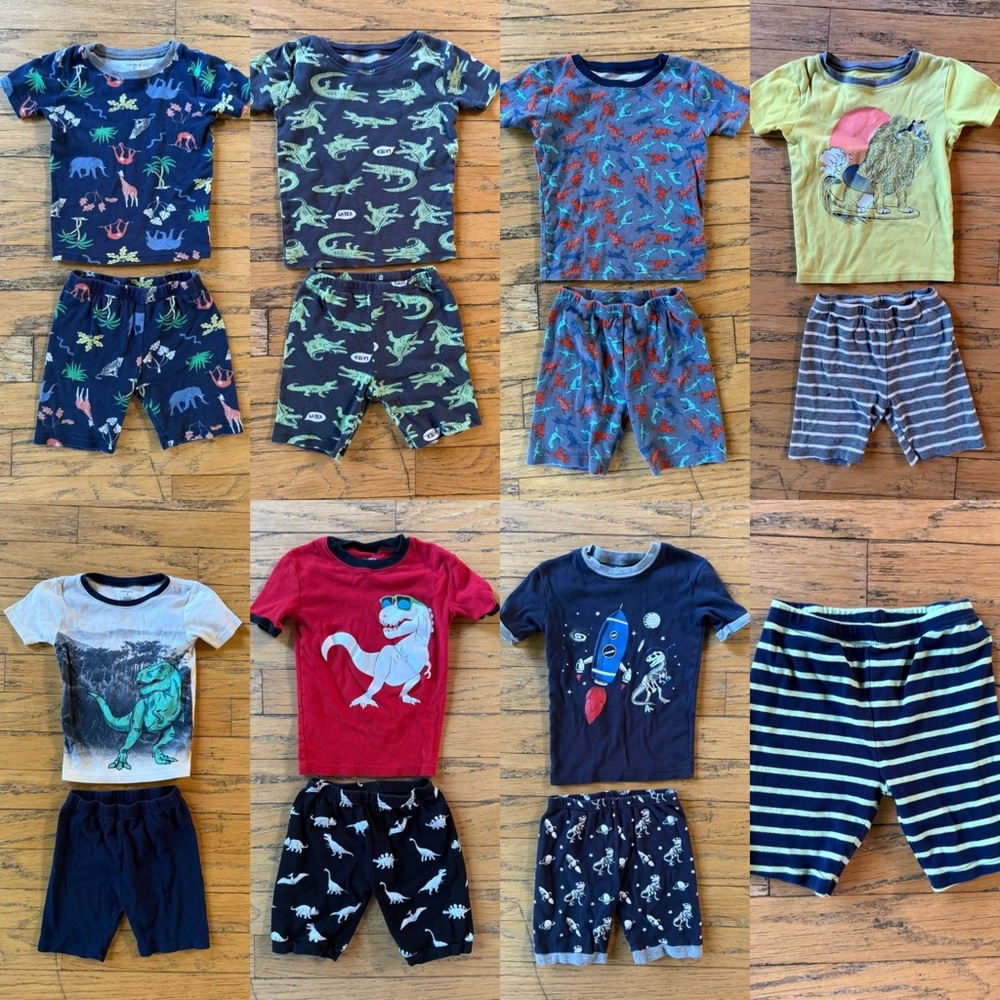 Carter's Kids Pajama Set - Dinosaur and Space Themes - Size 6